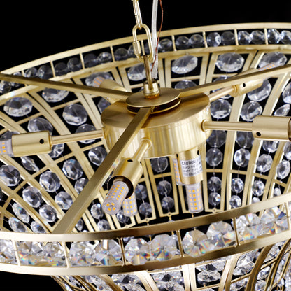 8-Light 23.6" Wide Crystal Waterfall Chandelier-DG2007