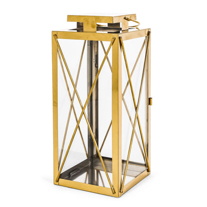 DEBORAH 14"H STAINLESS STEEL LANTERN