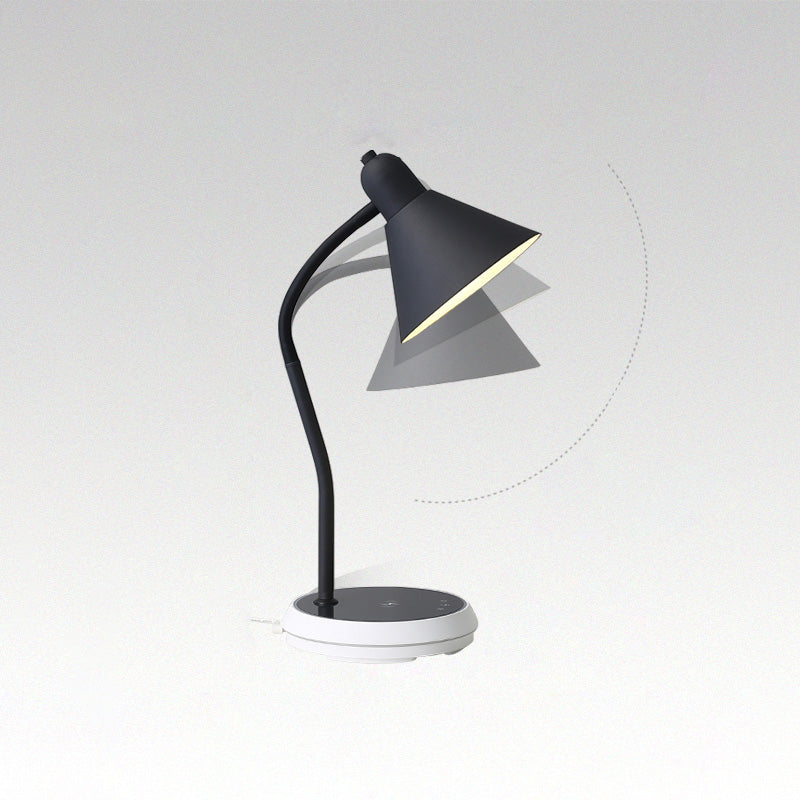 Diff Dimmable Touch Flexible Gooseneck Desk Lamp with Wireless Charger-DF8044
