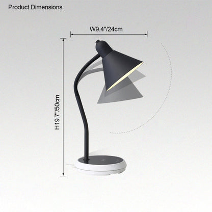 Diff Dimmable Touch Flexible Gooseneck Desk Lamp with Wireless Charger-DF8044