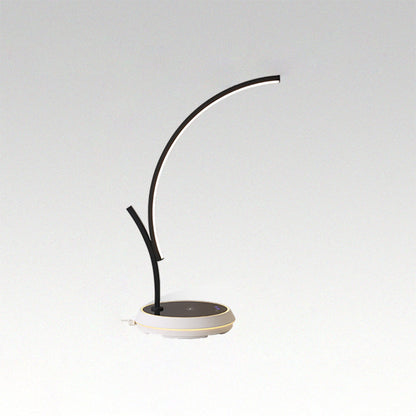 Diff Dimmable Touch Arc Desk Lamp with Wireless Charger-DF8041