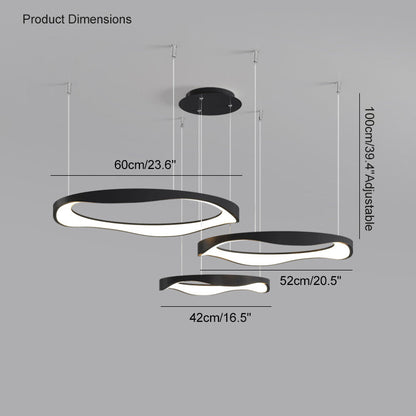 Diff Wavy Circular Led Chandelier-DF2028