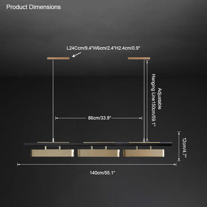 Diff Triple Linear Pendant Chandelier-DF2103