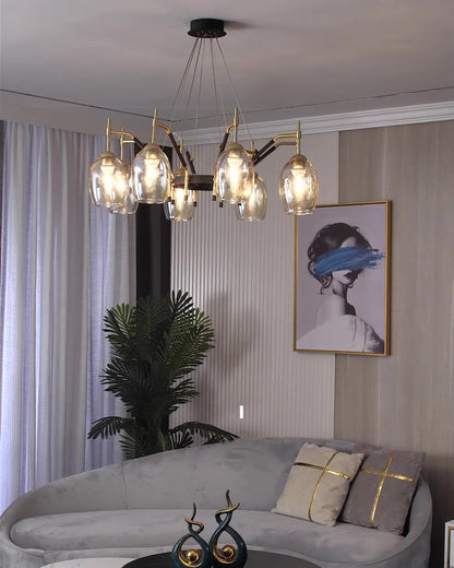 Diff Glass Bell Chandelier-DF2260