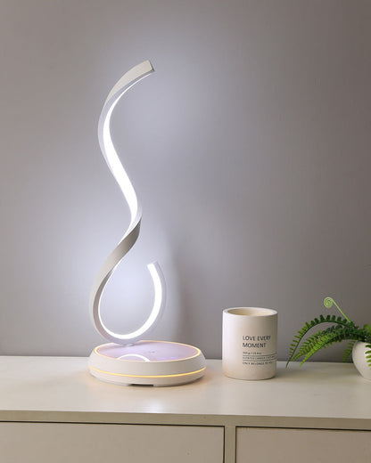 Diff Dimmable Infinity Sculptural Table Lamp with Wireless Charger-DF8043