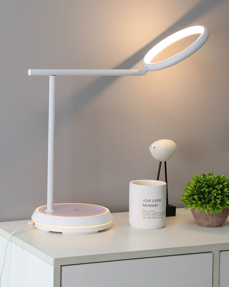 Diff Dimmable Touch Round Desk Lamp with Wireless Charger-DF8042