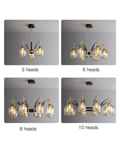 Diff Glass Bell Chandelier-DF2260