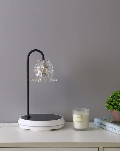 Diff Dimmable Touch Small Glass Table Lamp with Wireless Charger-DF8046