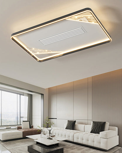 Diff Bladeless Flush Mount Ceiling Fan with Remote-DF5057