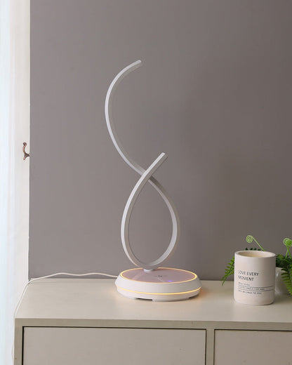 Diff Dimmable Infinity Sculptural Table Lamp with Wireless Charger-DF8043