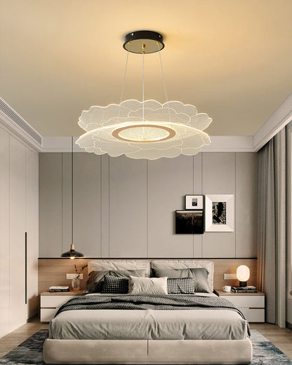 Diff Champagne Gold Acrylic Flower Chandelier-DF2275
