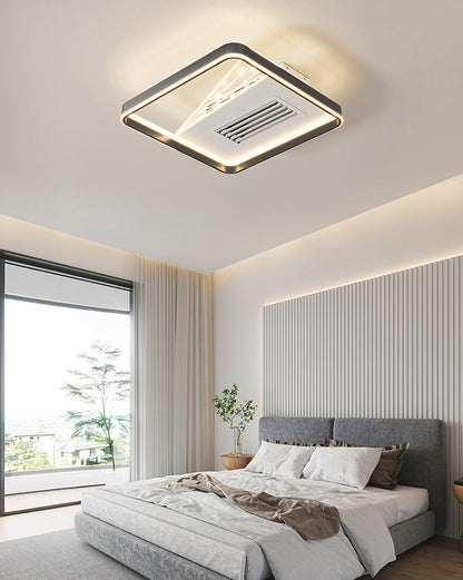 Diff Bladeless Flush Mount Ceiling Fan with Remote-DF5057