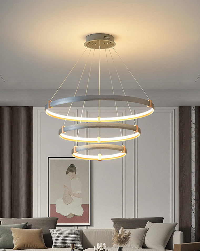 Diff Grey Tiered Circular Led Chandelier-DF2269