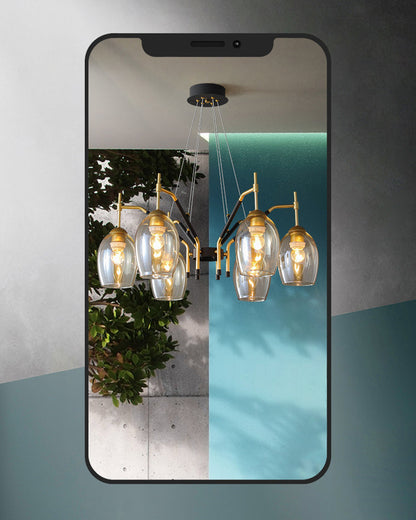 Diff Glass Bell Chandelier-DF2260