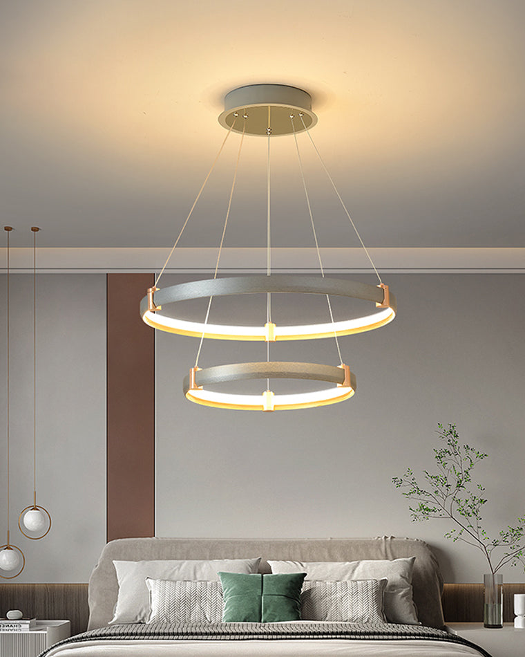 Diff Grey Tiered Circular Led Chandelier-DF2269