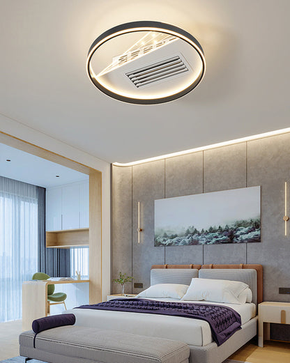 Diff Bladeless Flush Mount Ceiling Fan with Remote-DF5057