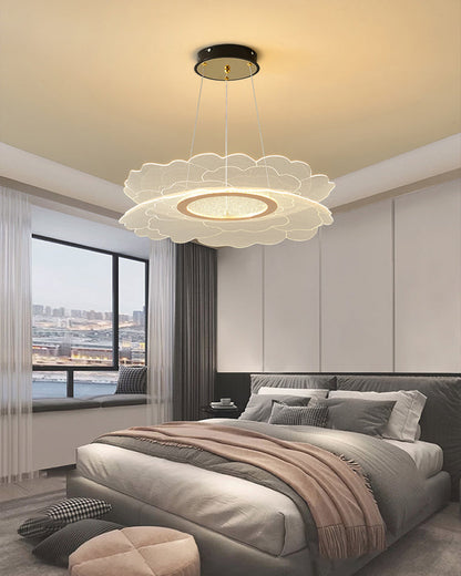 Diff Champagne Gold Acrylic Flower Chandelier-DF2275