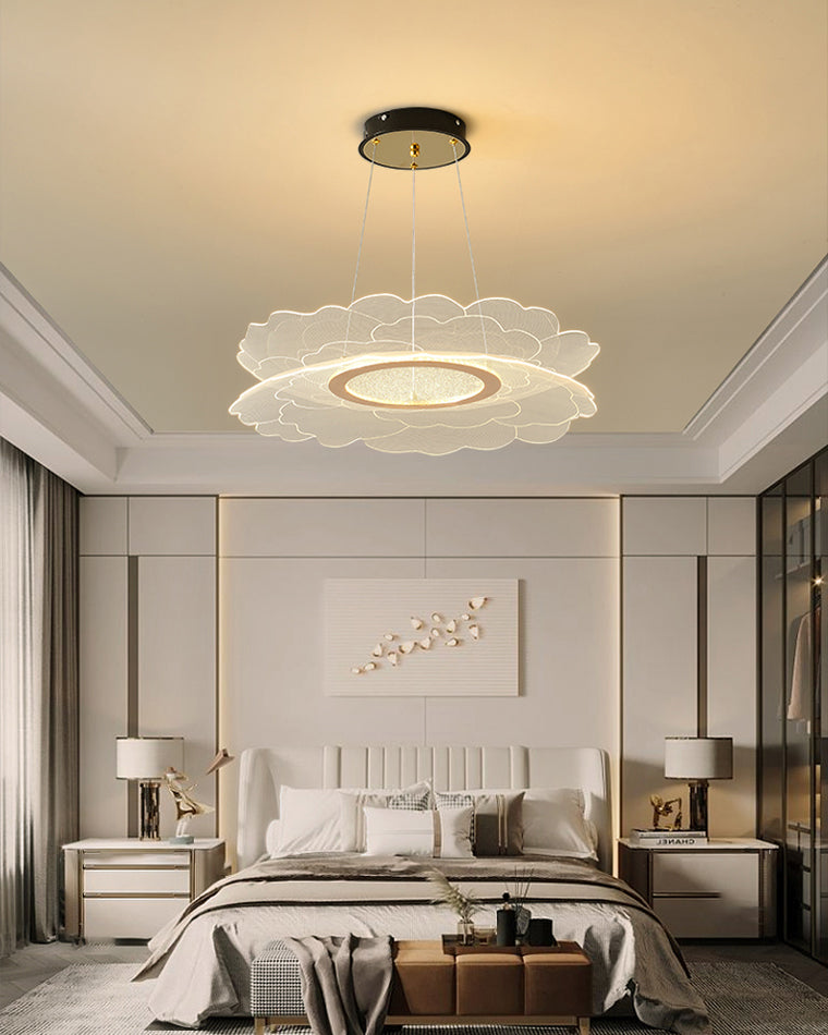 Diff Champagne Gold Acrylic Flower Chandelier-DF2275