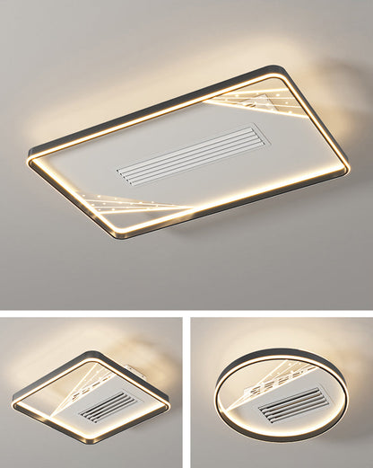 Diff Bladeless Flush Mount Ceiling Fan with Remote-DF5057