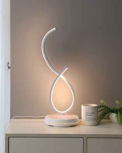 Diff Dimmable Infinity Sculptural Table Lamp with Wireless Charger-DF8043