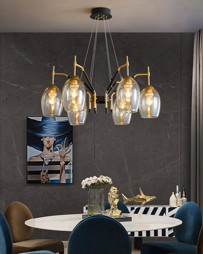 Diff Glass Bell Chandelier-DF2260