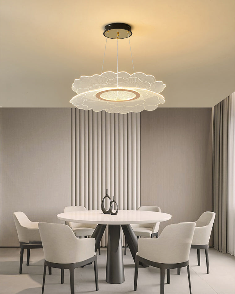 Diff Champagne Gold Acrylic Flower Chandelier-DF2275
