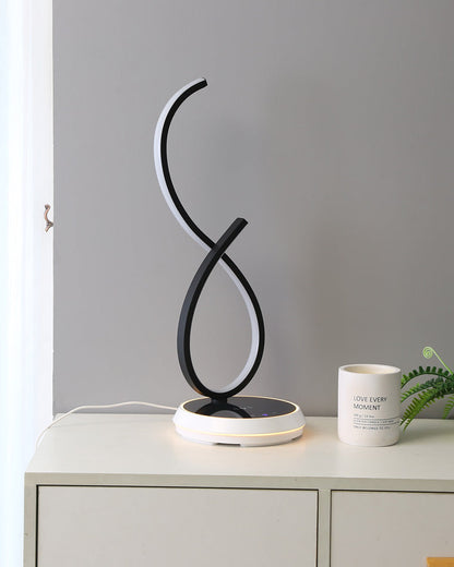 Diff Dimmable Infinity Sculptural Table Lamp with Wireless Charger-DF8043