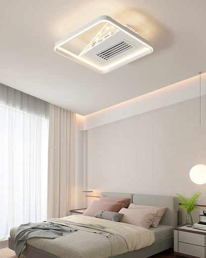 Diff Bladeless Flush Mount Ceiling Fan with Remote-DF5057