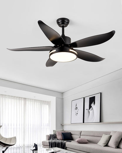 Diff 48" Reversible Quiet Ceiling Fan with Dimmable Light-DF5000