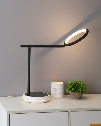 Diff Dimmable Touch Round Desk Lamp with Wireless Charger-DF8042
