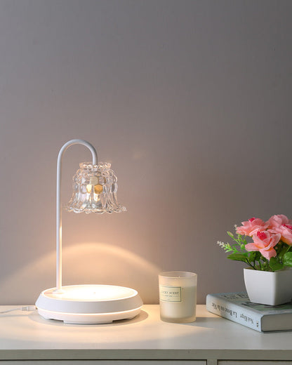 Diff Dimmable Touch Small Glass Table Lamp with Wireless Charger-DF8046
