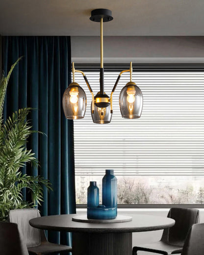 Diff Glass Bell Chandelier-DF2260
