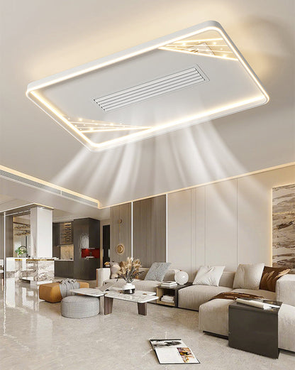 Diff Bladeless Flush Mount Ceiling Fan with Remote-DF5057
