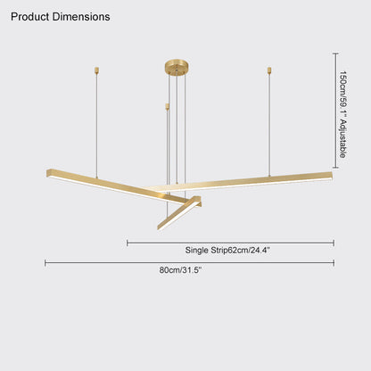 Diff Multi Light Sticks LED Chandelier-DF2018