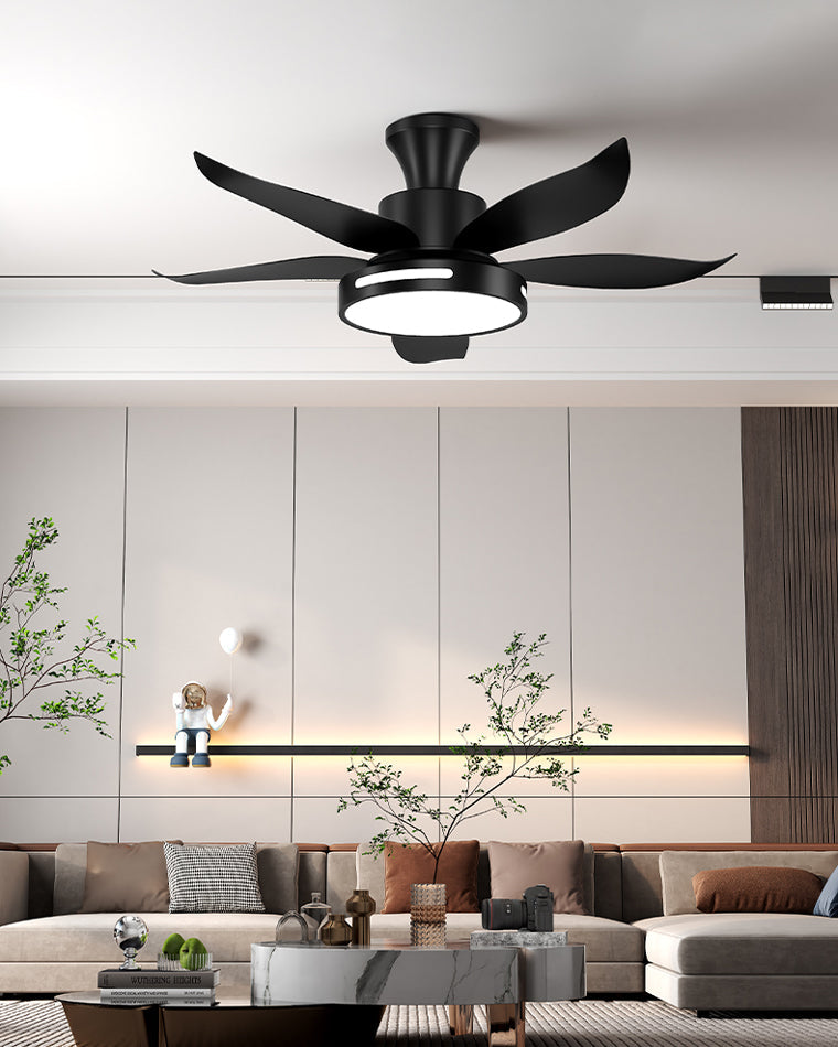 Diff 48" Reversible Quiet Ceiling Fan with Dimmable Light-DF5000