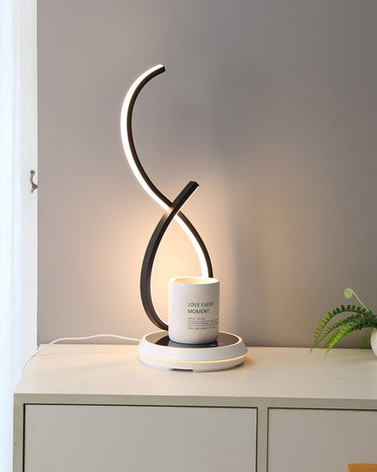 Diff Dimmable Infinity Sculptural Table Lamp with Wireless Charger-DF8043