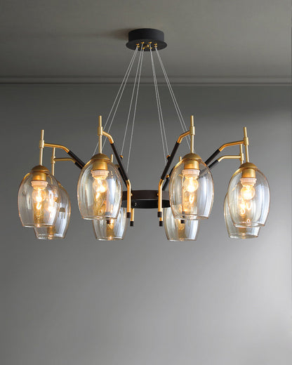 Diff Glass Bell Chandelier-DF2260