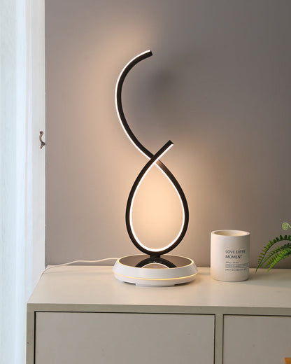 Diff Dimmable Infinity Sculptural Table Lamp with Wireless Charger-DF8043