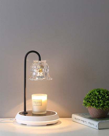 Diff Dimmable Touch Small Glass Table Lamp with Wireless Charger-DF8046