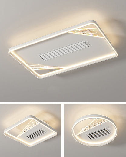 Diff Bladeless Flush Mount Ceiling Fan with Remote-DF5057