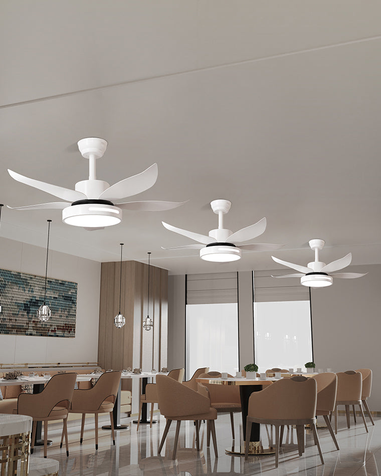 Diff 48" Reversible Quiet Ceiling Fan with Dimmable Light-DF5000