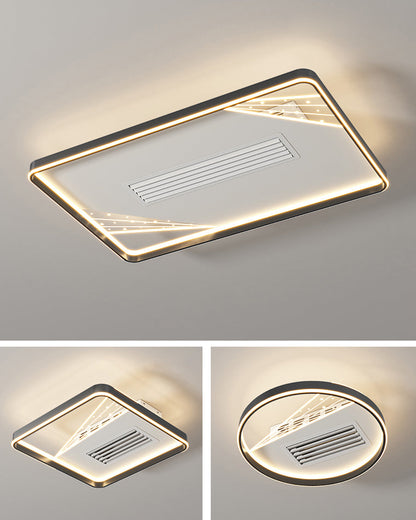 Diff Bladeless Flush Mount Ceiling Fan with Remote-DF5057