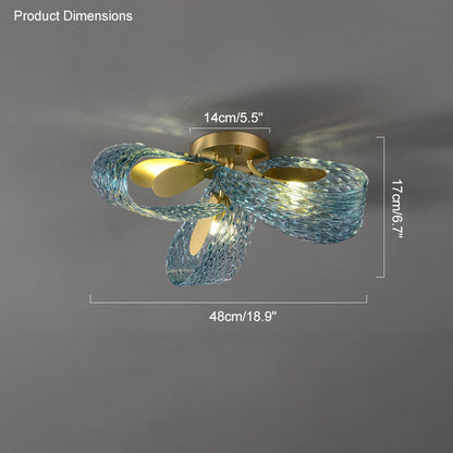 Diff Peacock Leaf Glass Chandelier-DF2213