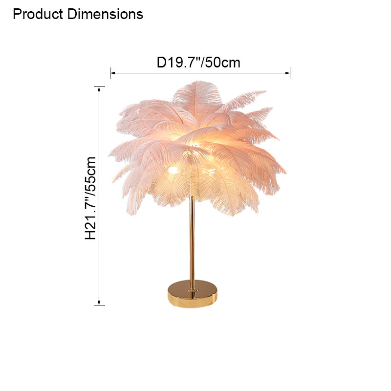 Diff Tree Feather Table Lamp-DF8037