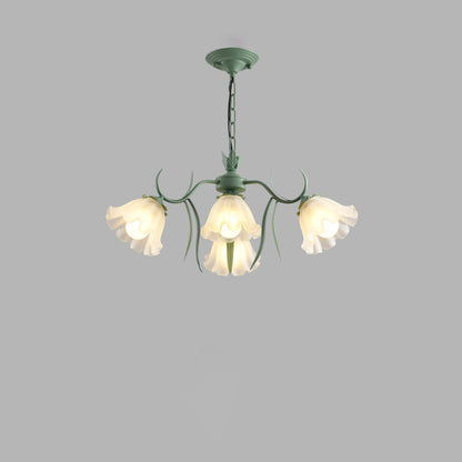 Diff Tole Flower Glass Chandelier-DF2307