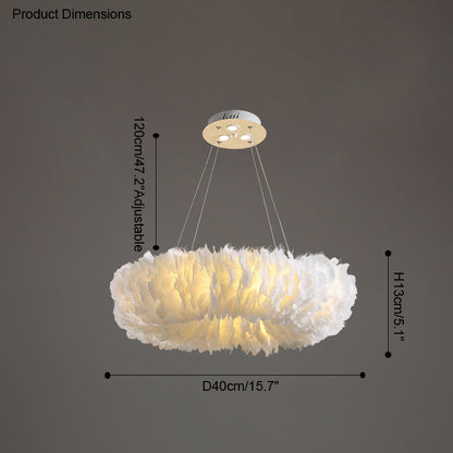 Diff Feather Circular Pendant Light-DF2060