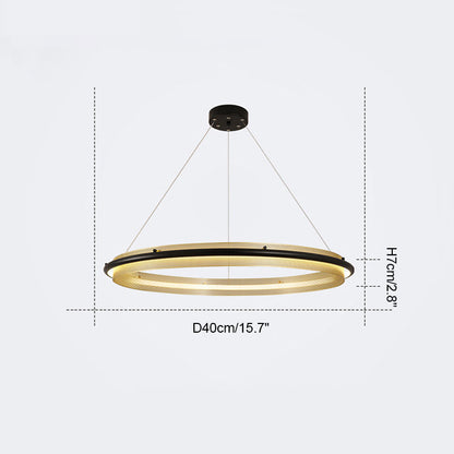 Diff Black and Gold Ring LED Chandelier-DF2119