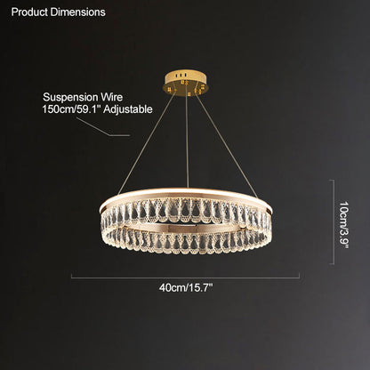 Diff Tiered Crystal Ring Chandelier-DF2167