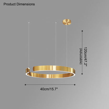 Diff Black/Gold Ring Led Chandelier-DF2009