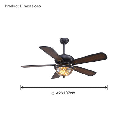 Diff 42"&52" Modern Farmhouse Wood Ceiling Fan with Light-DF5011